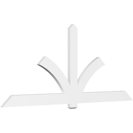 Ekena Millwork Redmond Architectural Grade PVC Gable Bracket, 108"W x 45"H x 2"D x 6"F, 10/12 Pitch GBP108X45X0206RED00